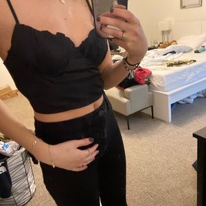 Black crop top